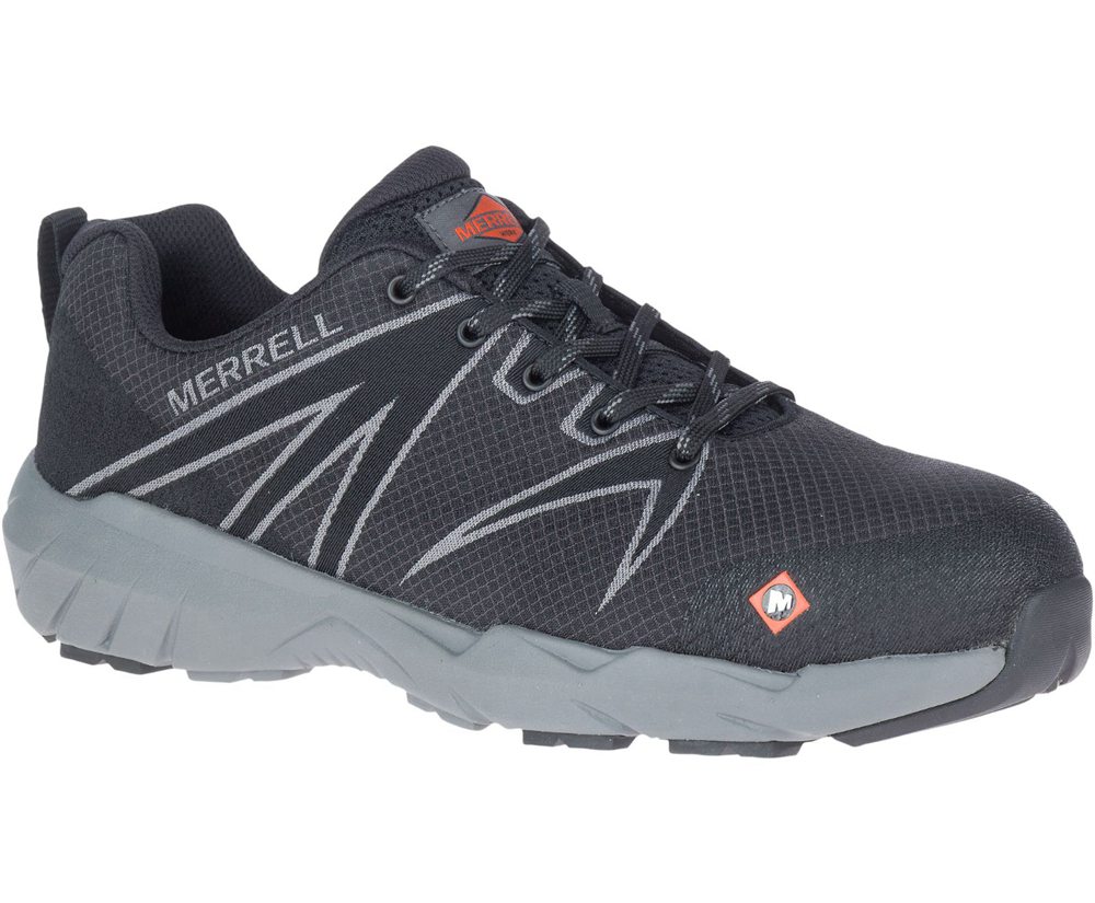 Buty Sportowe Merrell Męskie Czarne - Fullbench 55 Alloy Toe Wide Width - 526473-XZK